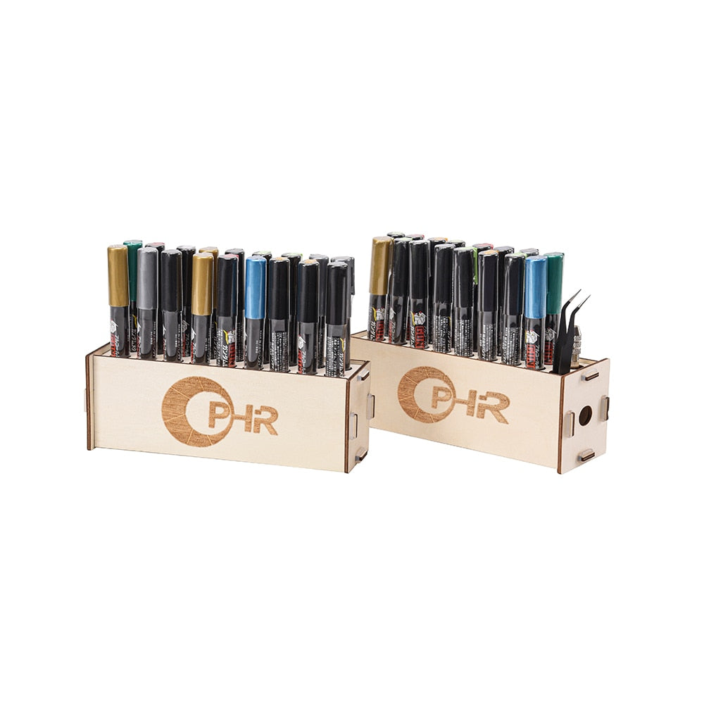 OPHIR Wood Acrylic Paints Rack with Mark Pen Storage Rack MG062
